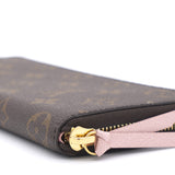 Monogram Clemence Wallet Rose Ballerine