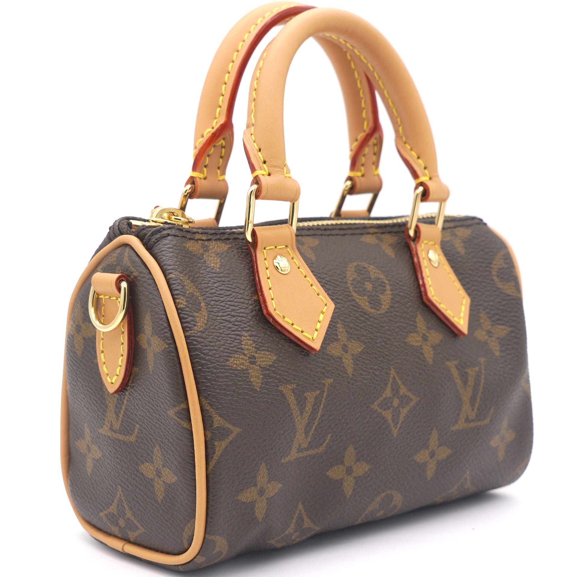 Louis Vuitton Monogram Canvas Mini HL Speedy Bag w/ Shoulder Strap