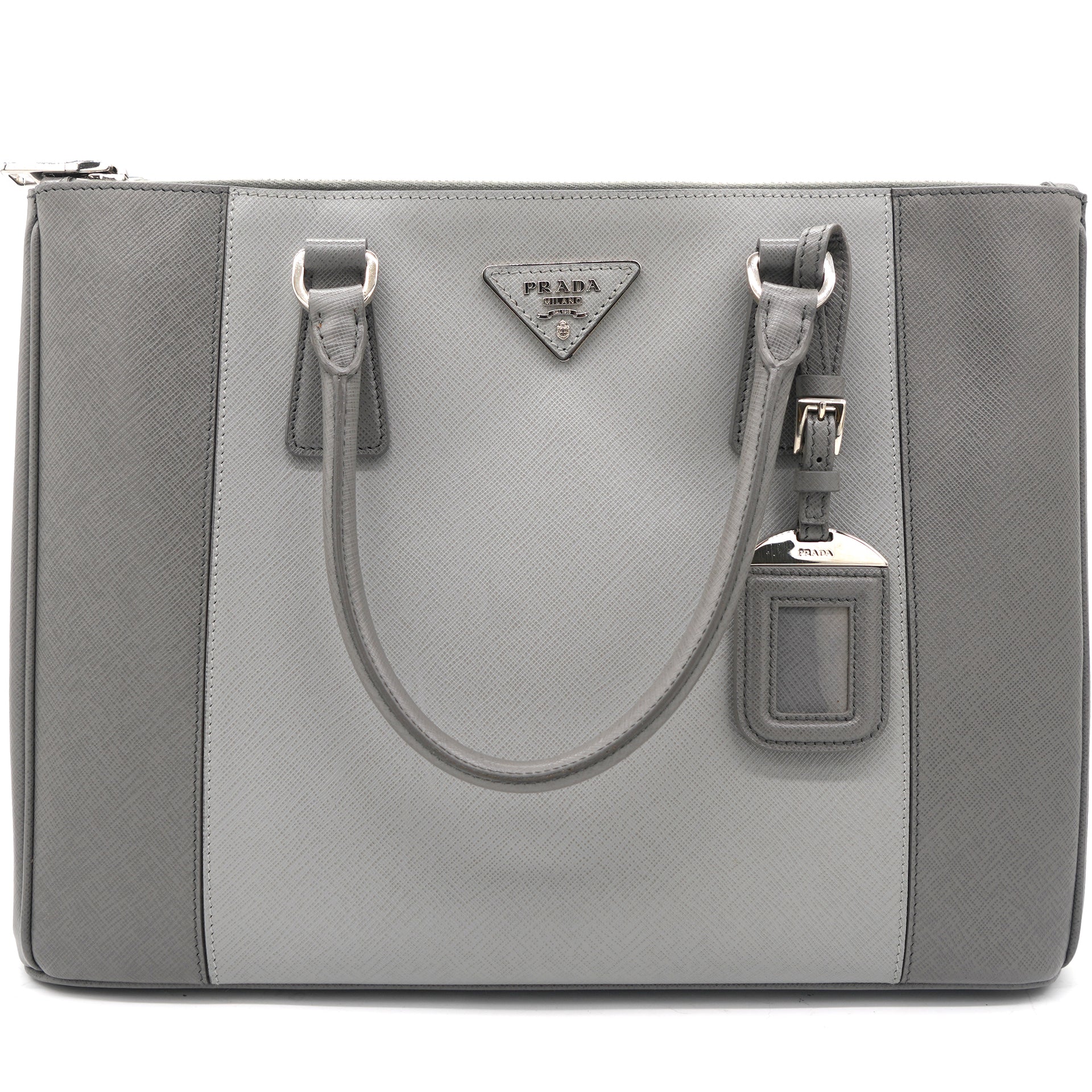 PRADA Grey Galleria Saffiano Large Bag*100% Authentic*