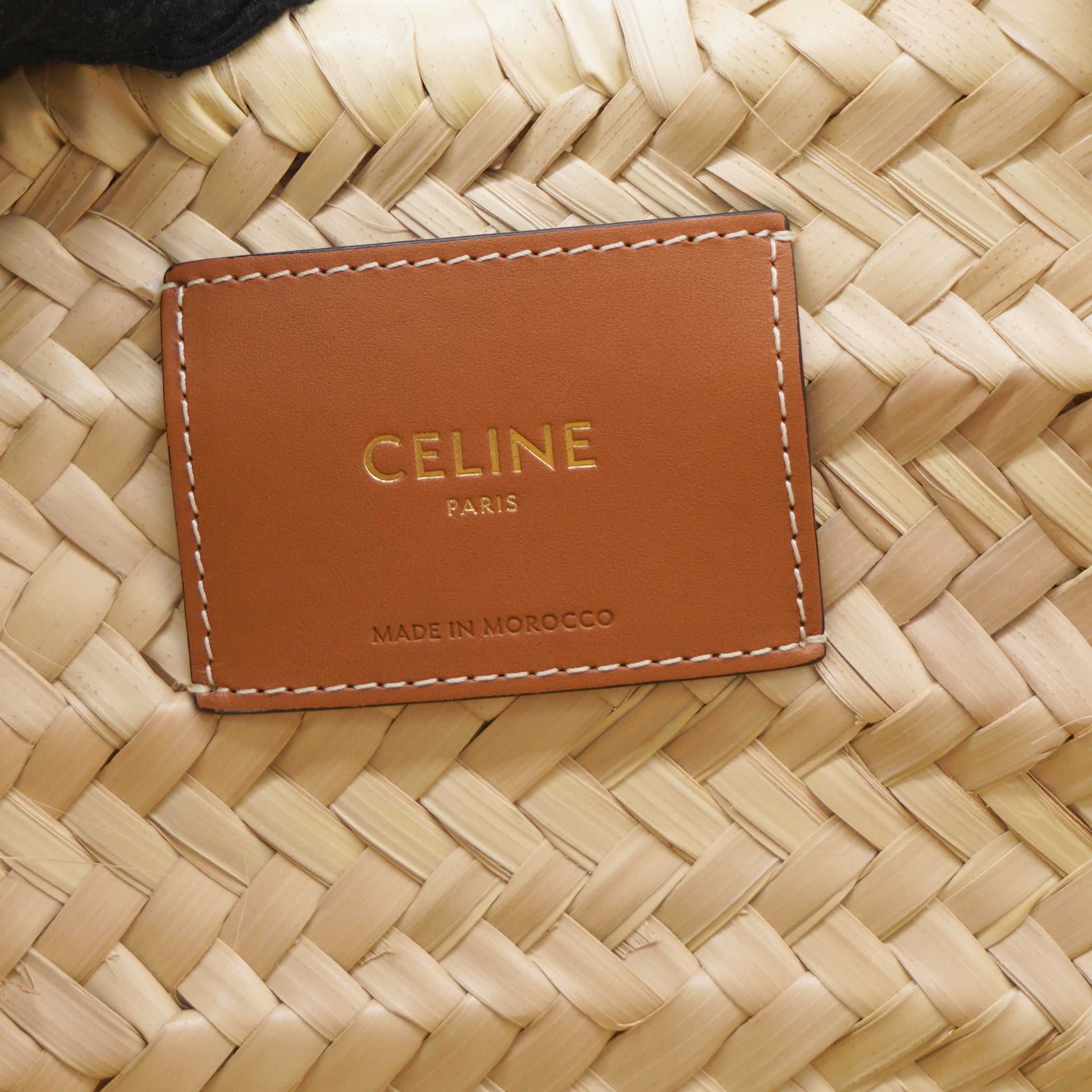 MEDIUM CELINE CLASSIC PANIER in Palm leaves and Calfskin