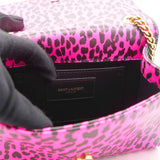 Leopard Print Calfskin Mini Kate Black Pink