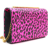 Leopard Print Calfskin Mini Kate Black Pink