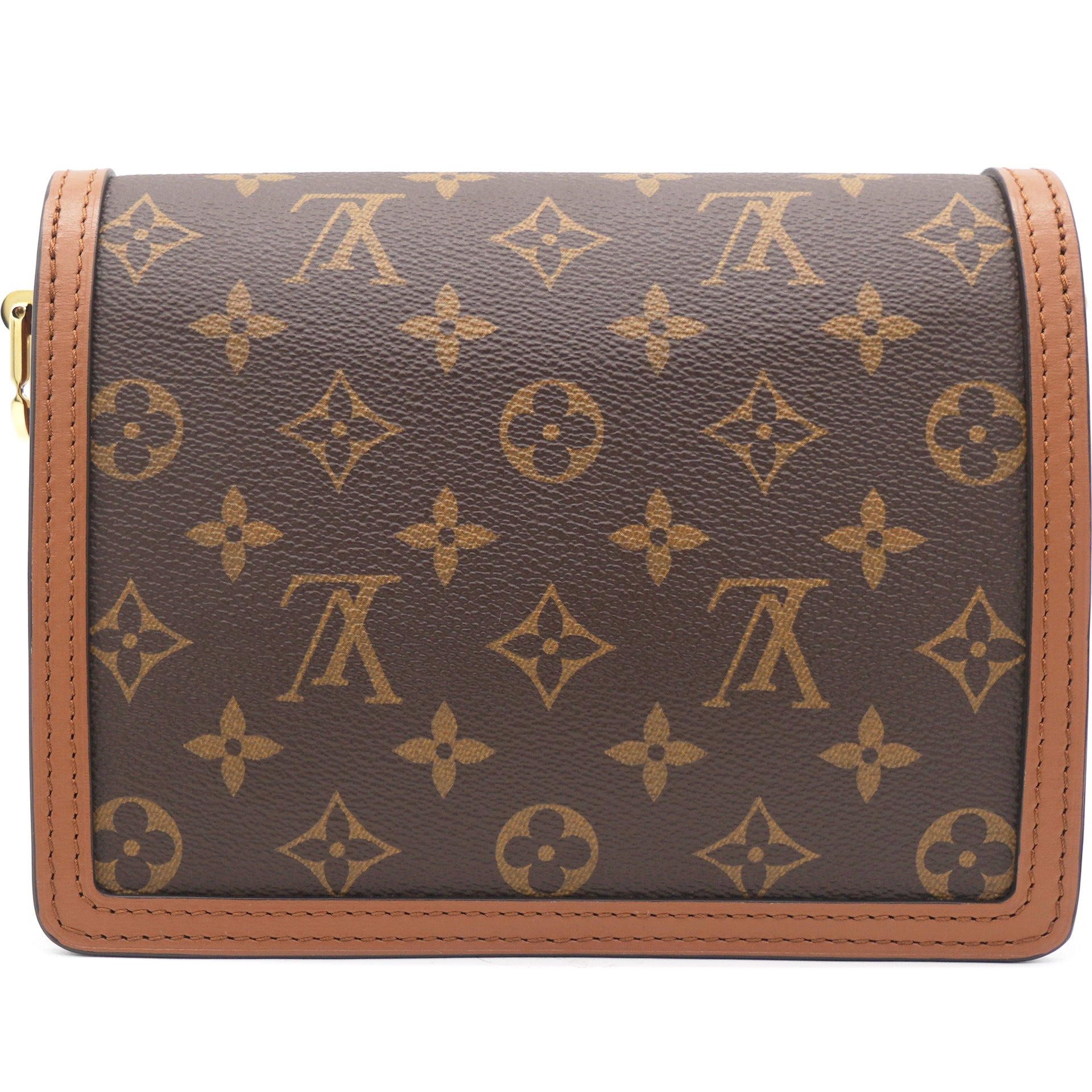 Louis+Vuitton+Dauphine+Shoulder+Bag+Mini+Blue+Leather+Monogram+LV+