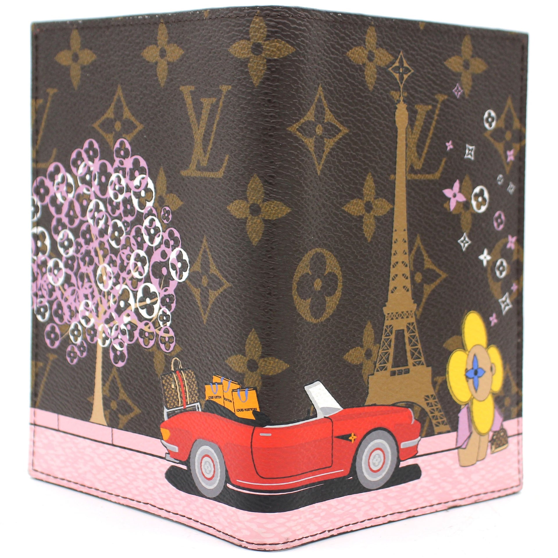 Louis Vuitton Passport Cover Monogram Vivienne Paris Red Lining in