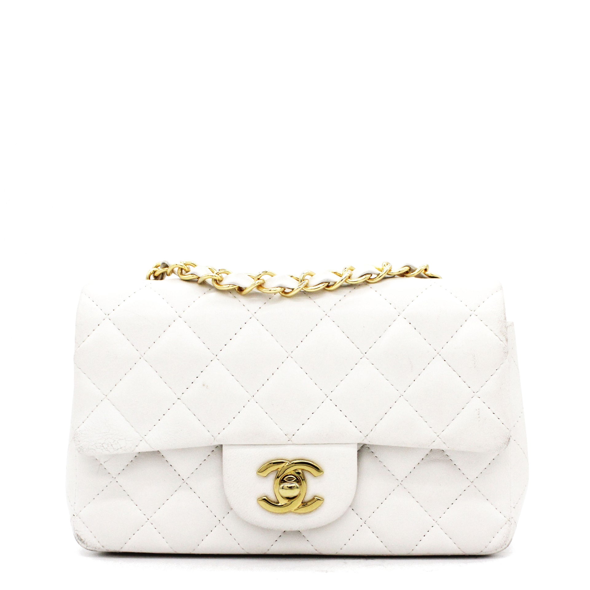 Chanel Pre-Loved Classic flap bag for Women - White in UAE | Level Shoes