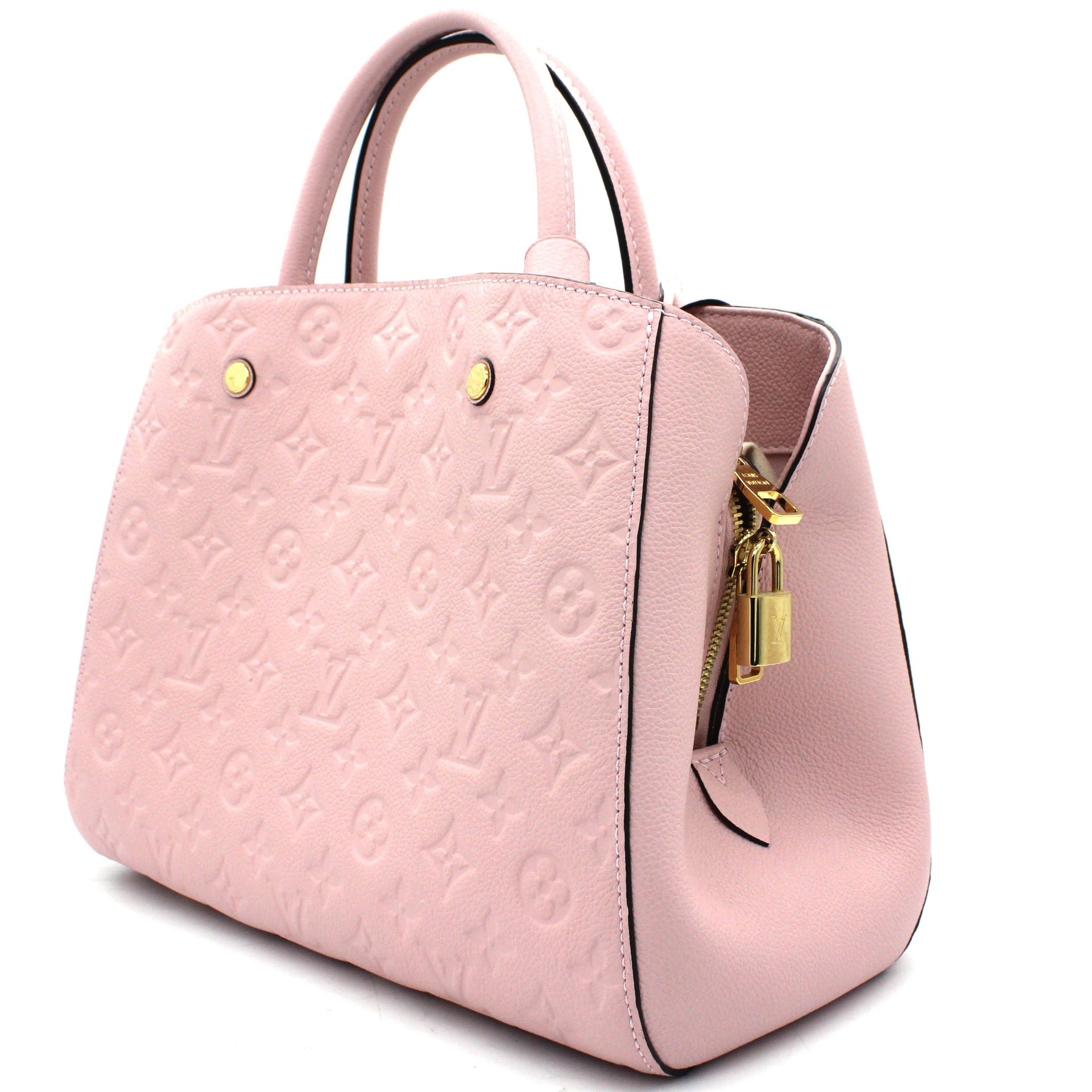 Montaigne leather handbag Louis Vuitton Pink in Leather - 21129749