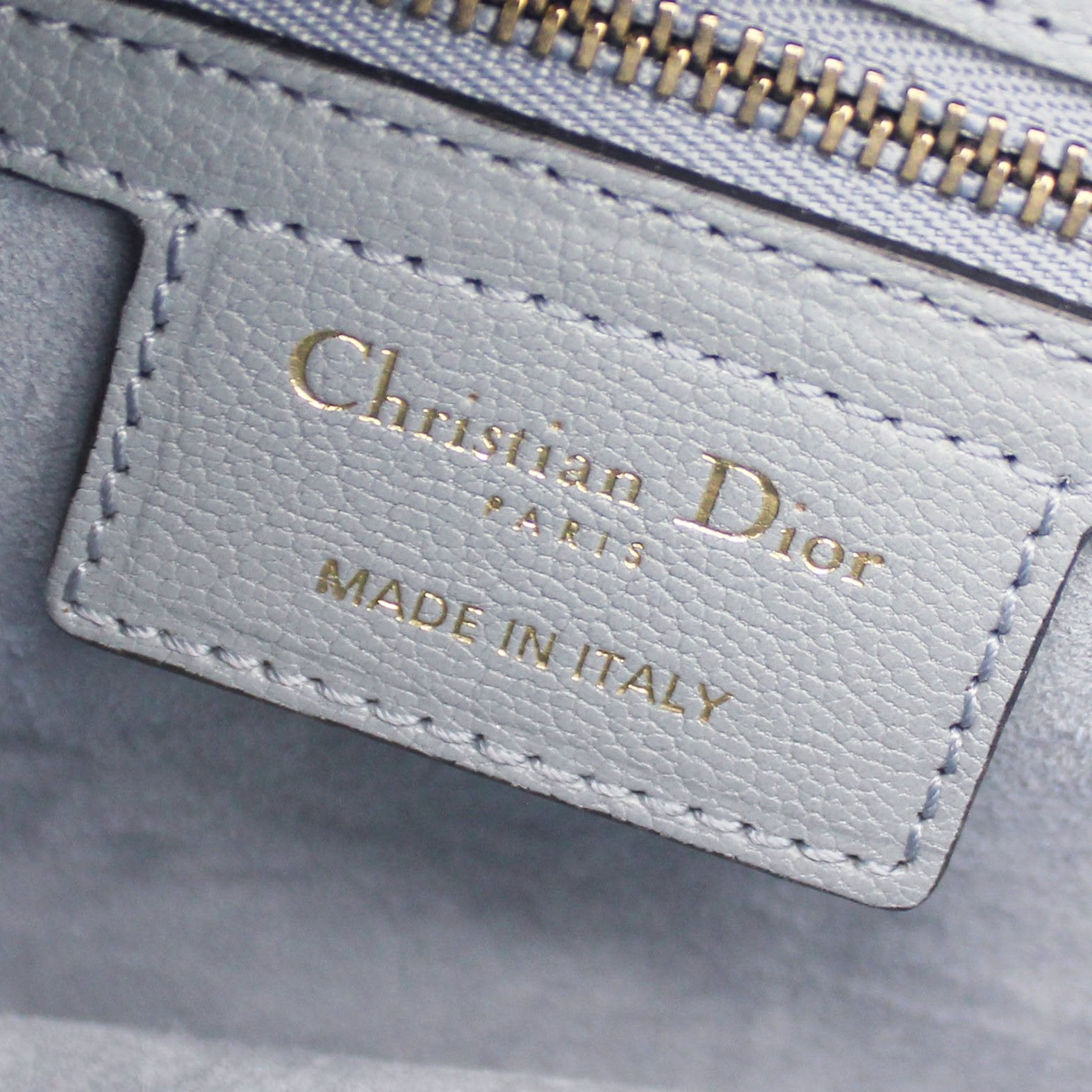 Dior - Saddle Pouch Cloud Blue Grained Calfskin - Women