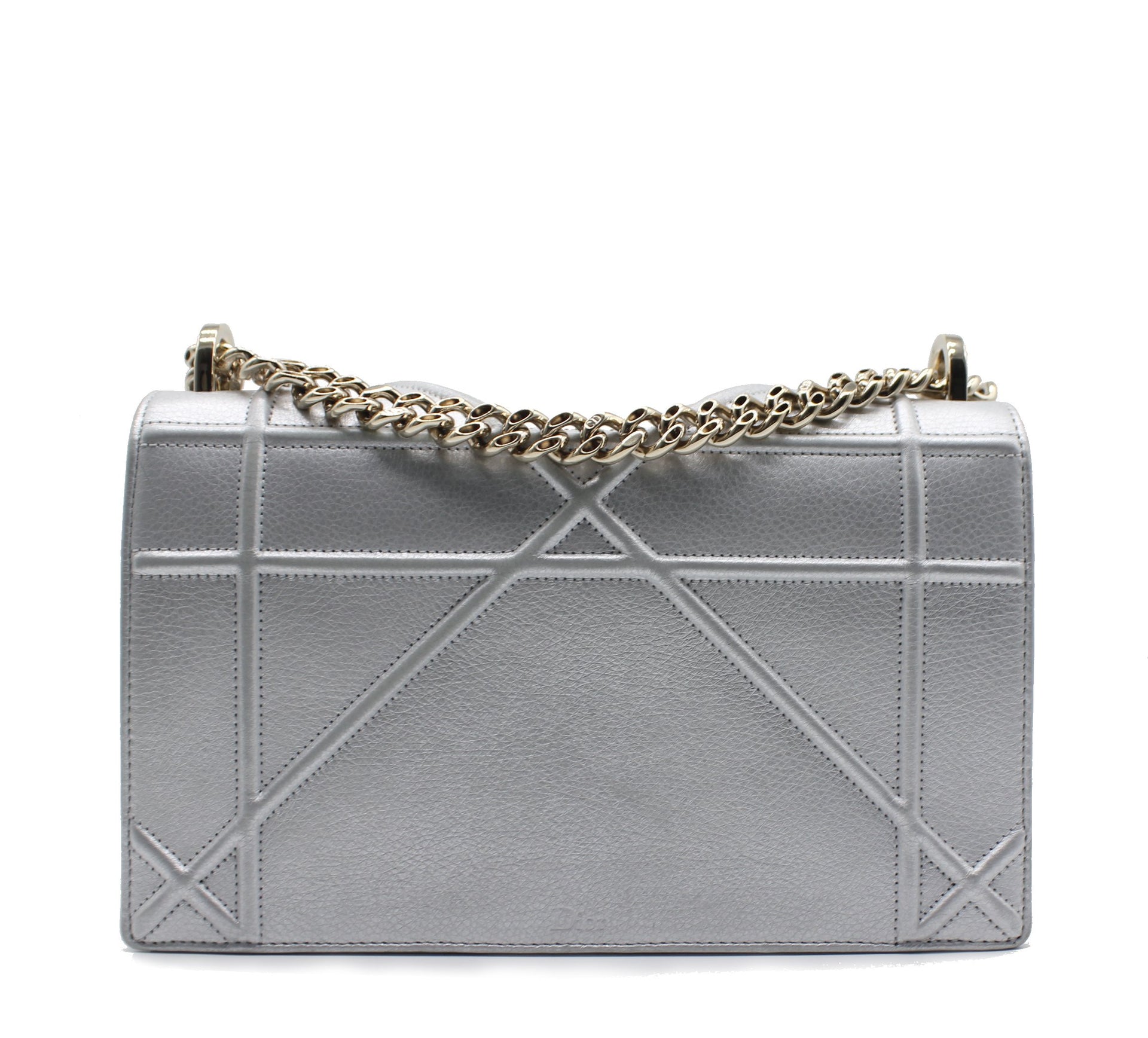 Christian Dior Lambskin Medium Diorama Flap Bag Silver – STYLISHTOP