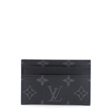 Louis Vuitton Monogram Eclipse Canvas Double Card Holder Made in France NEW