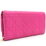 Pink Cannage Leather Lady Dior Wallet on Chain