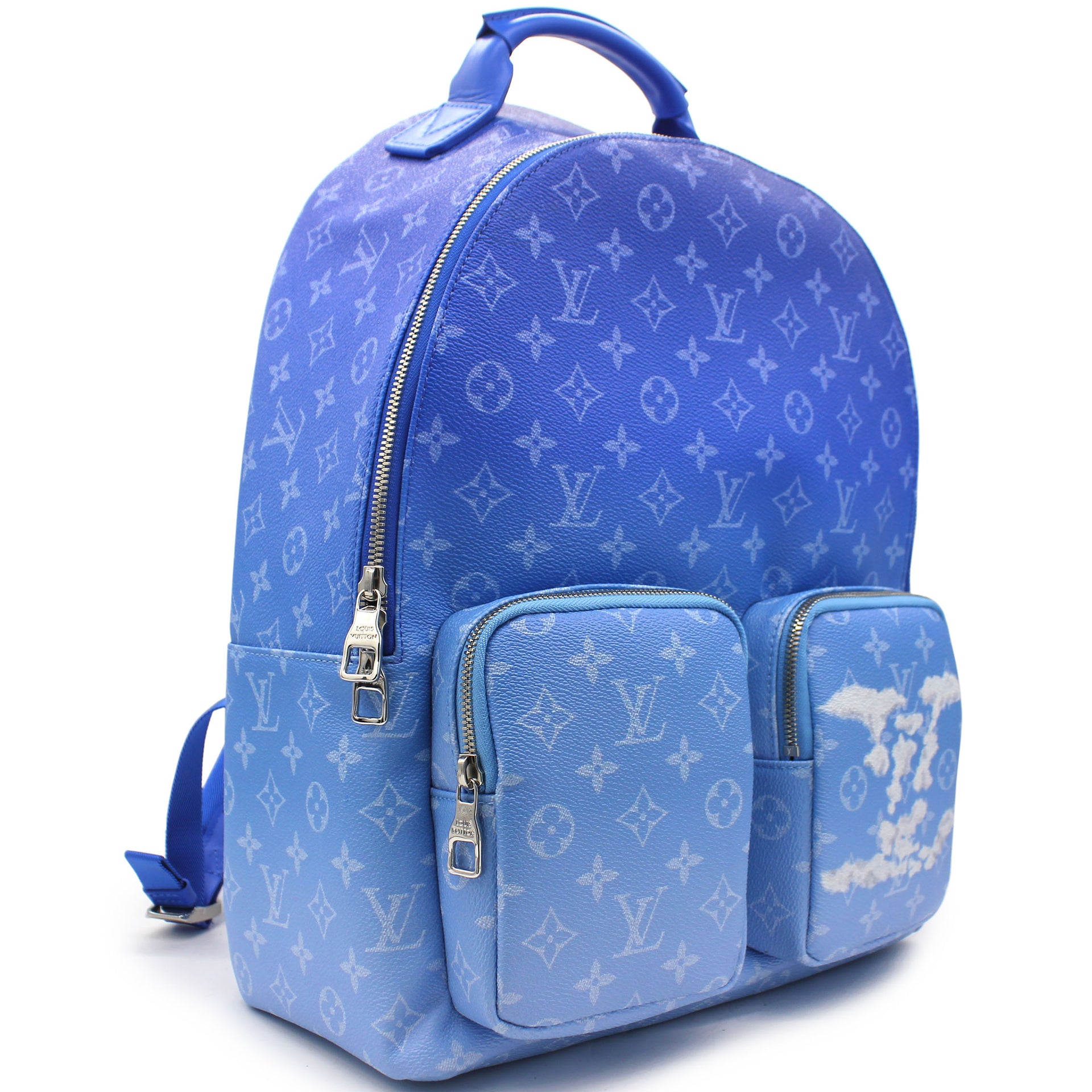 Louis Vuitton Backpack Multi Pocket Clouds Monogram Blue