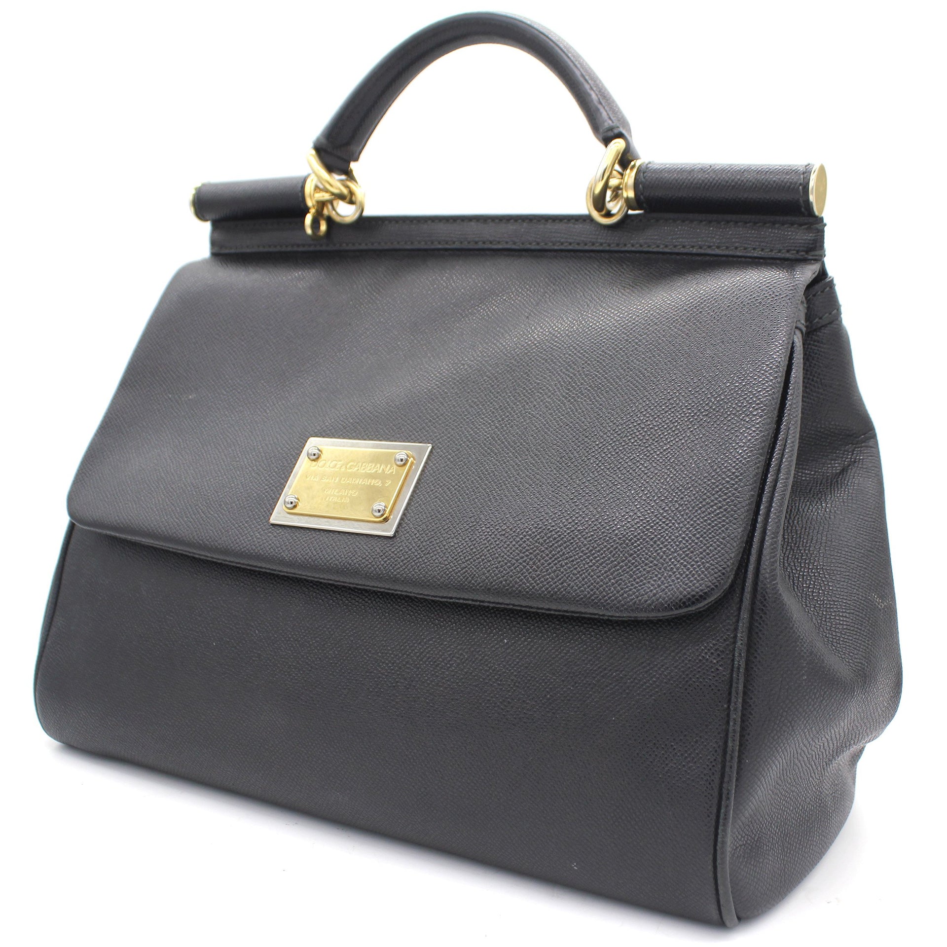 Dolce & Gabbana Sicily Small Leather Shoulder Bag