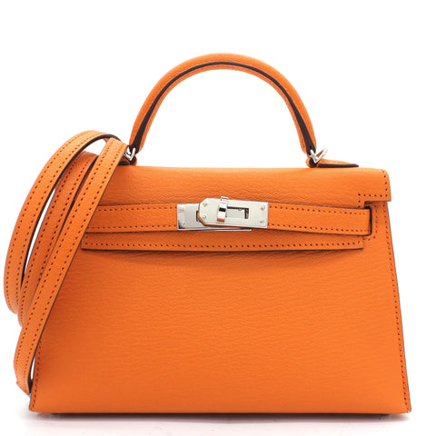 mini Kelly II 2way bag Orange/Sanguine