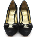 Black Suede Stilleto Pumps 6.5