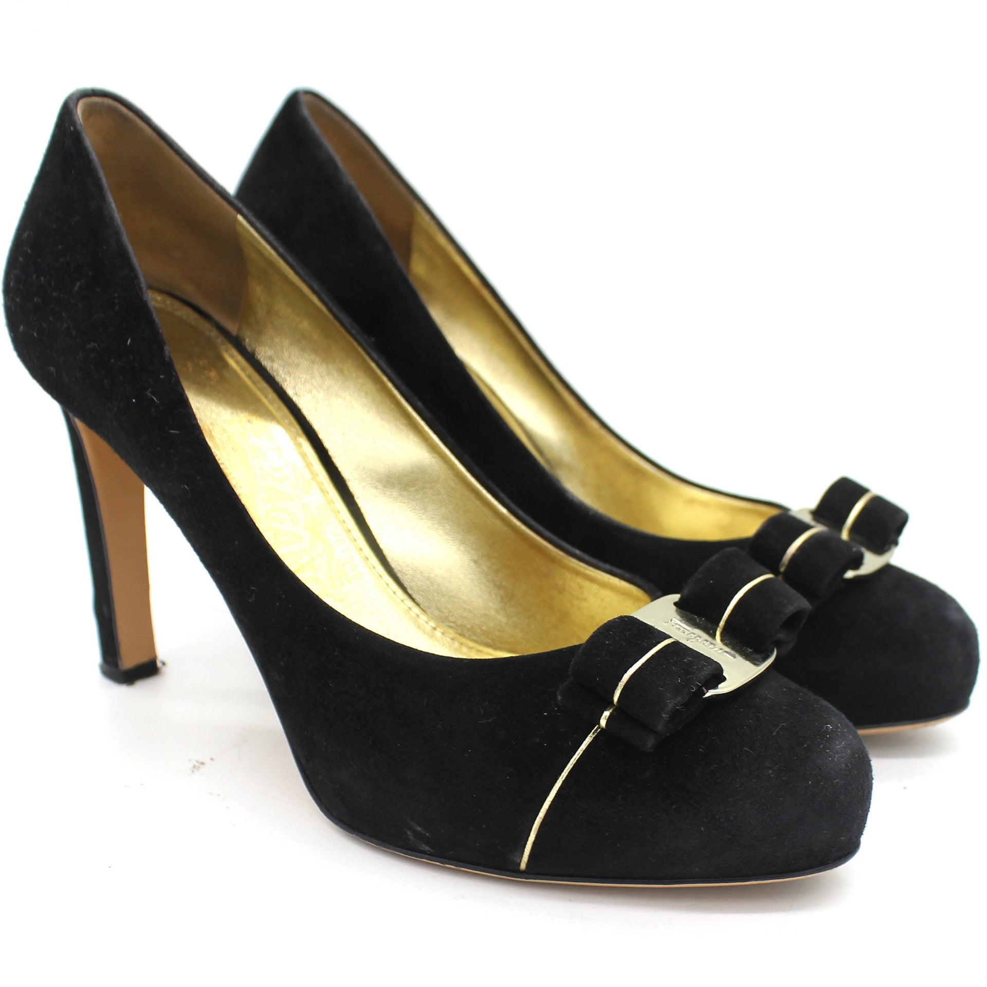 Black Suede Stilleto Pumps 6.5