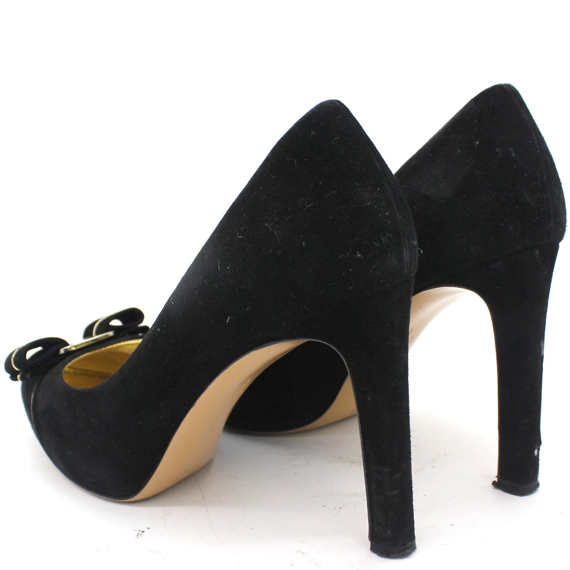 Black Suede Stilleto Pumps 6.5