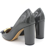 Bow Block Heels Dark Grey 7