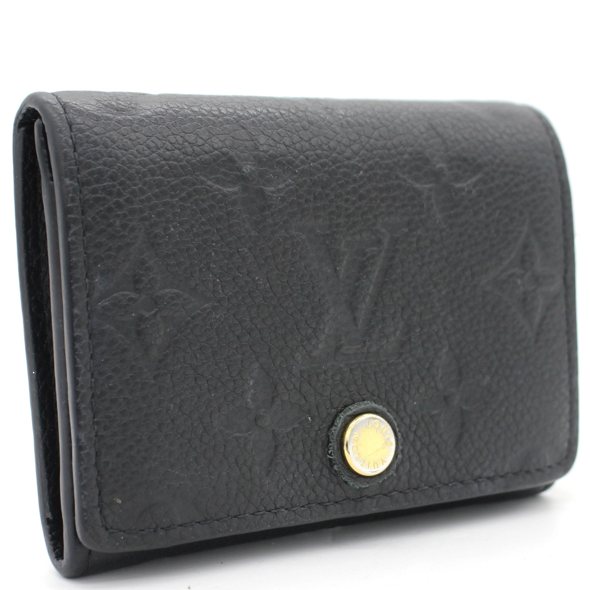 Louis Vuitton Black Monogram Empreinte Business Card Holder Wallet