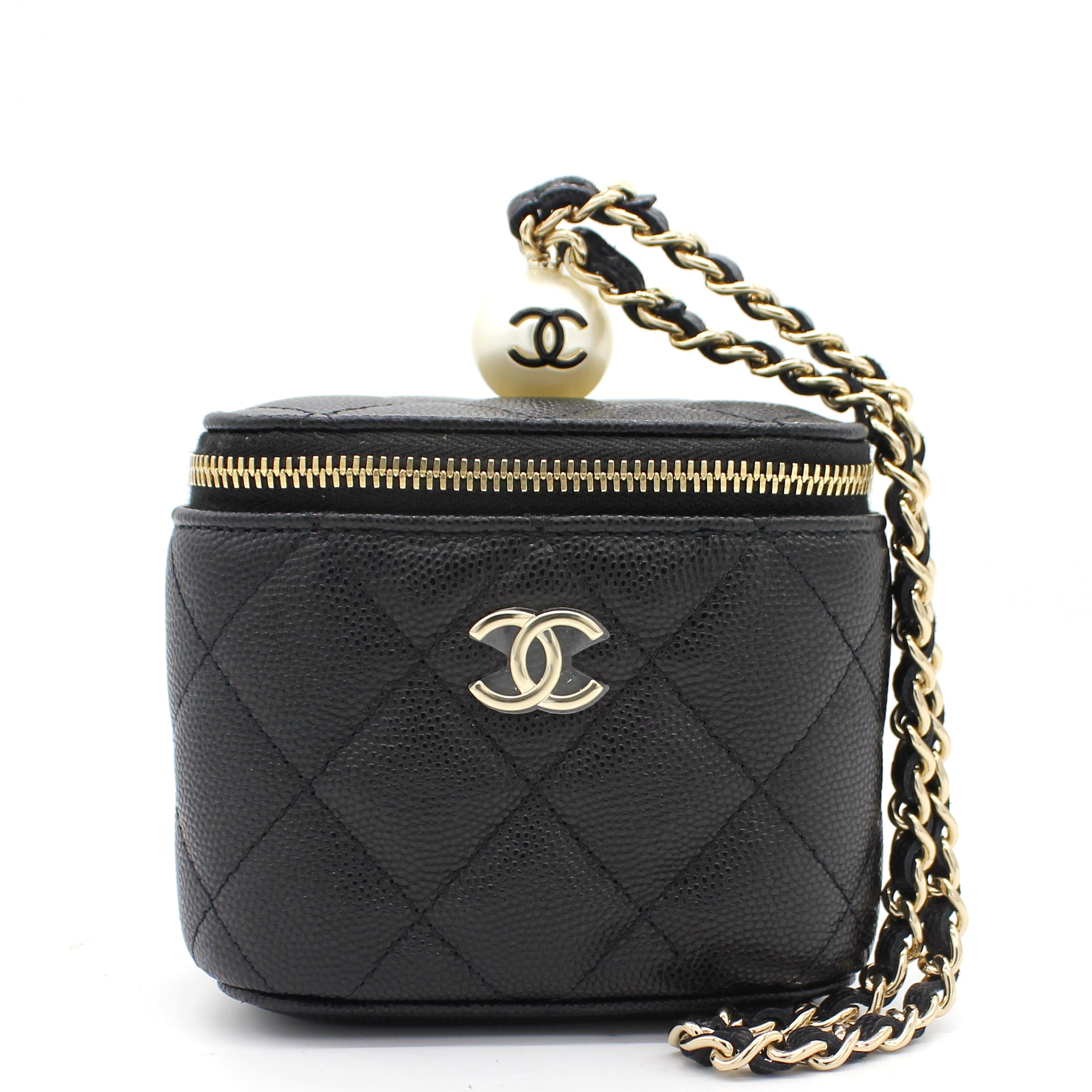 Chanel Pre-owned Mini Quilted Vanity Case - Black