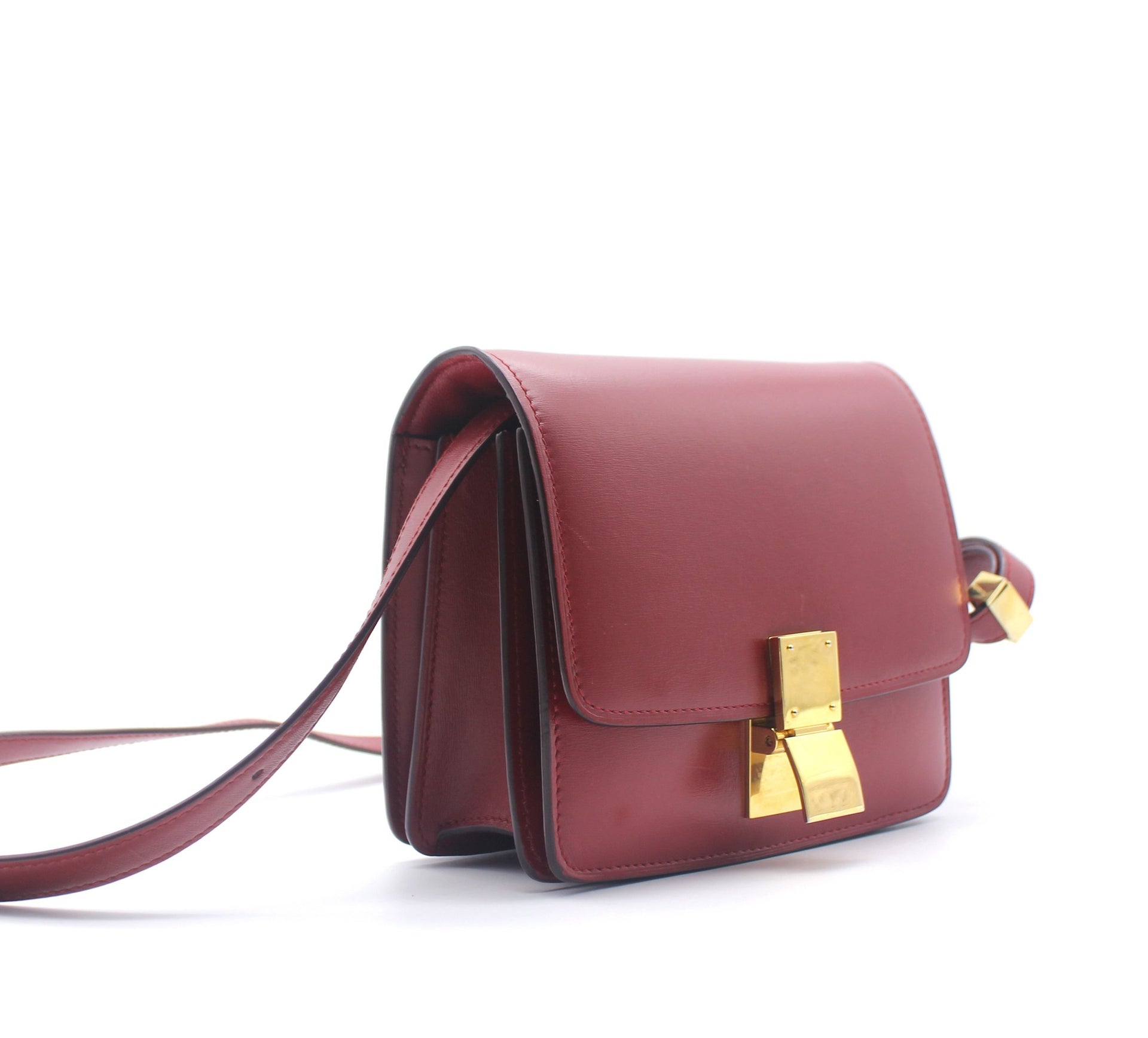 Celine Small Classic Box Bag - Red Crossbody Bags, Handbags