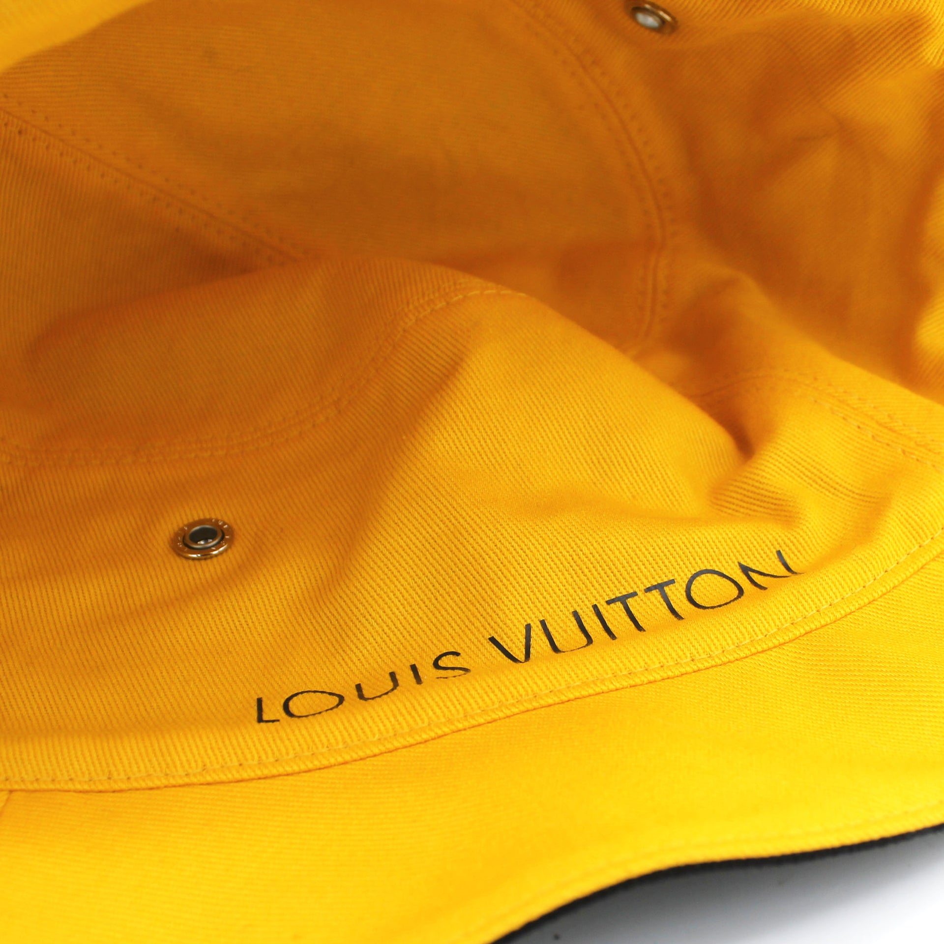 Louis Vuitton Jacquard Denim Fabric Black/Yellow Baseball Hat