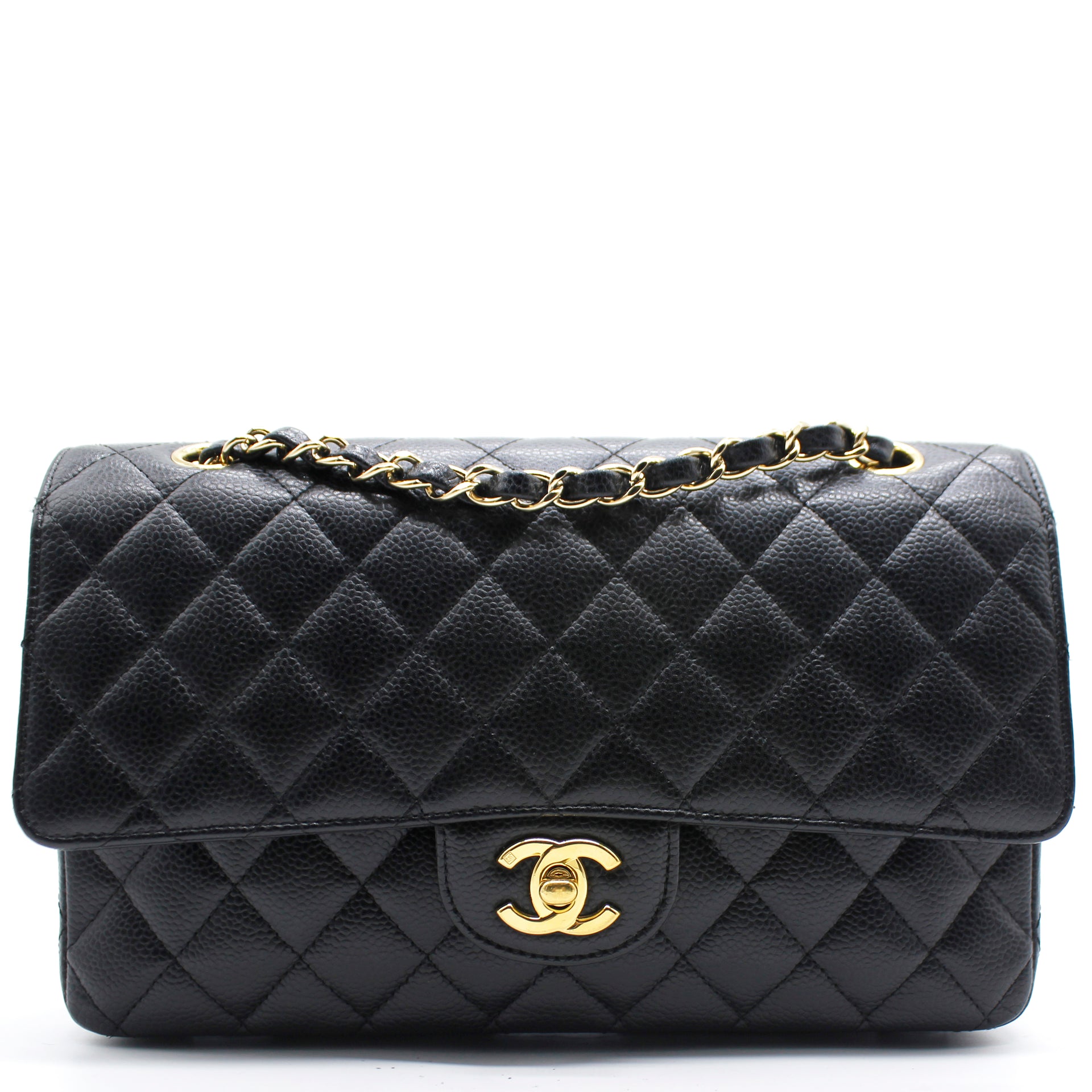 Chanel Flap Bag Mini Black in Lambskin Leather with Goldtone  US