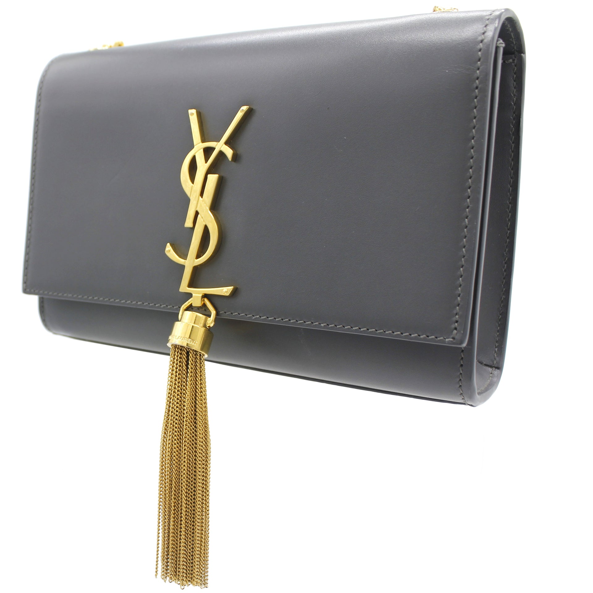 Saint Laurent Small Kate Chevron Suede & Leather Shoulder Bag
