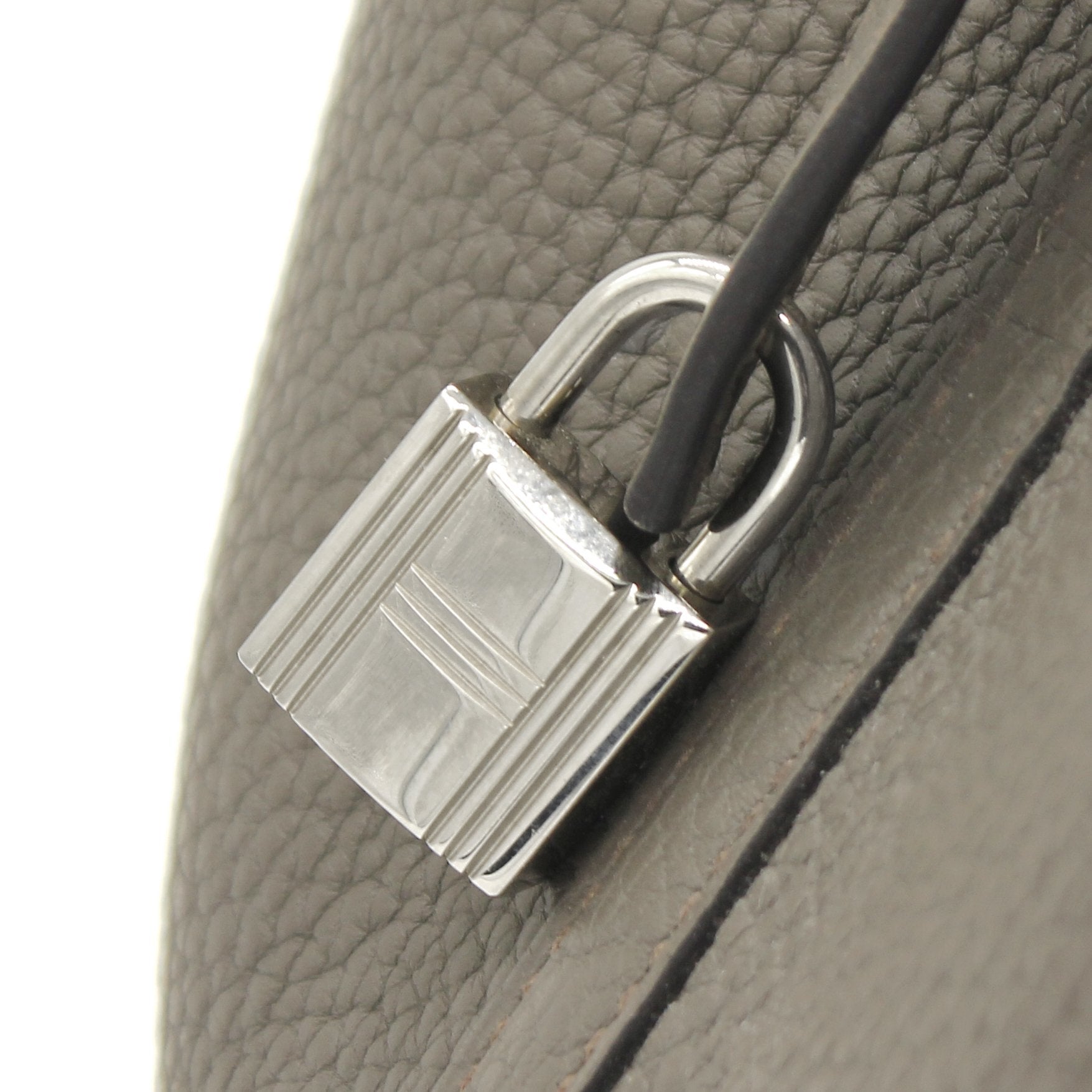 HERMES Picotin 26 GM Etoupe Grey Clemence Leather Lock Tote