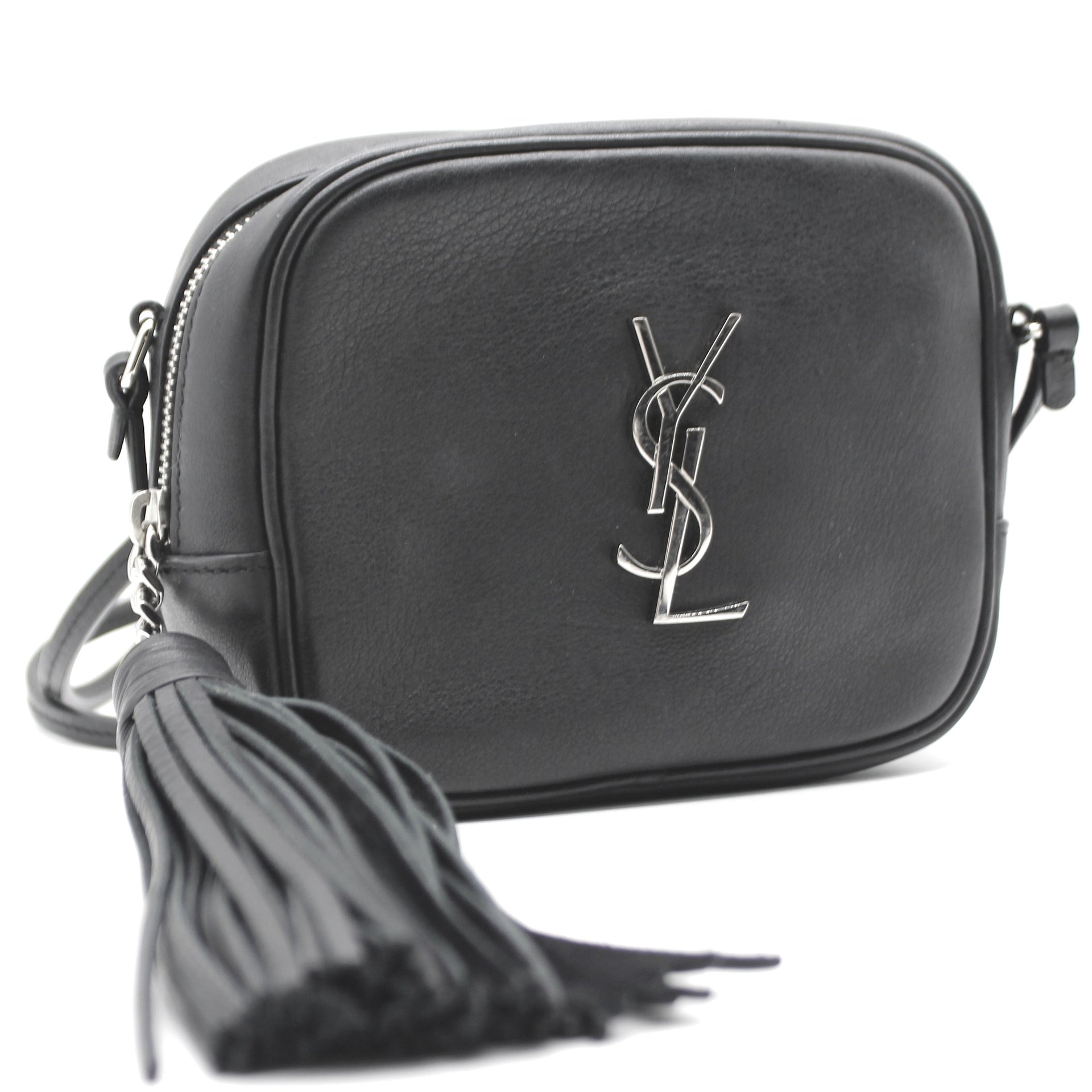 Saint Laurent Monogram YSL Blogger Crossbody Bag, Black