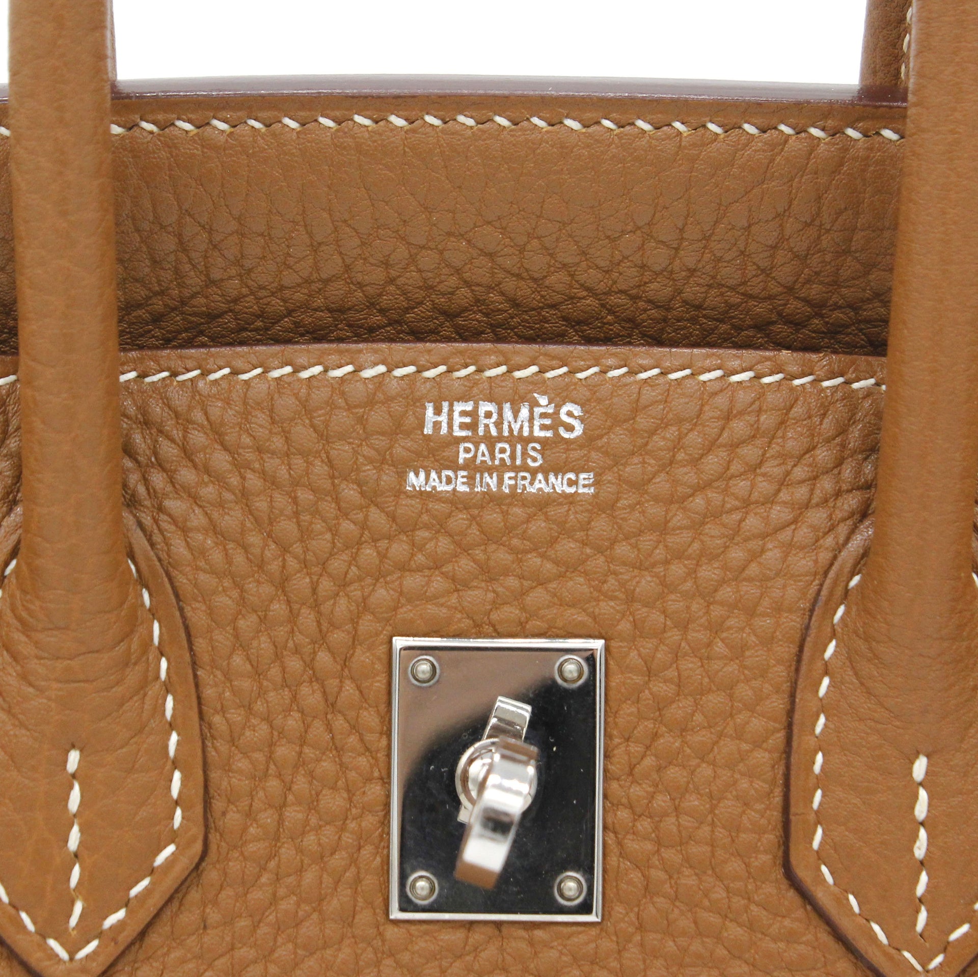Hermes Gold Brown Togo Gold Hardware Birkin 25 Handbag Bag Tote