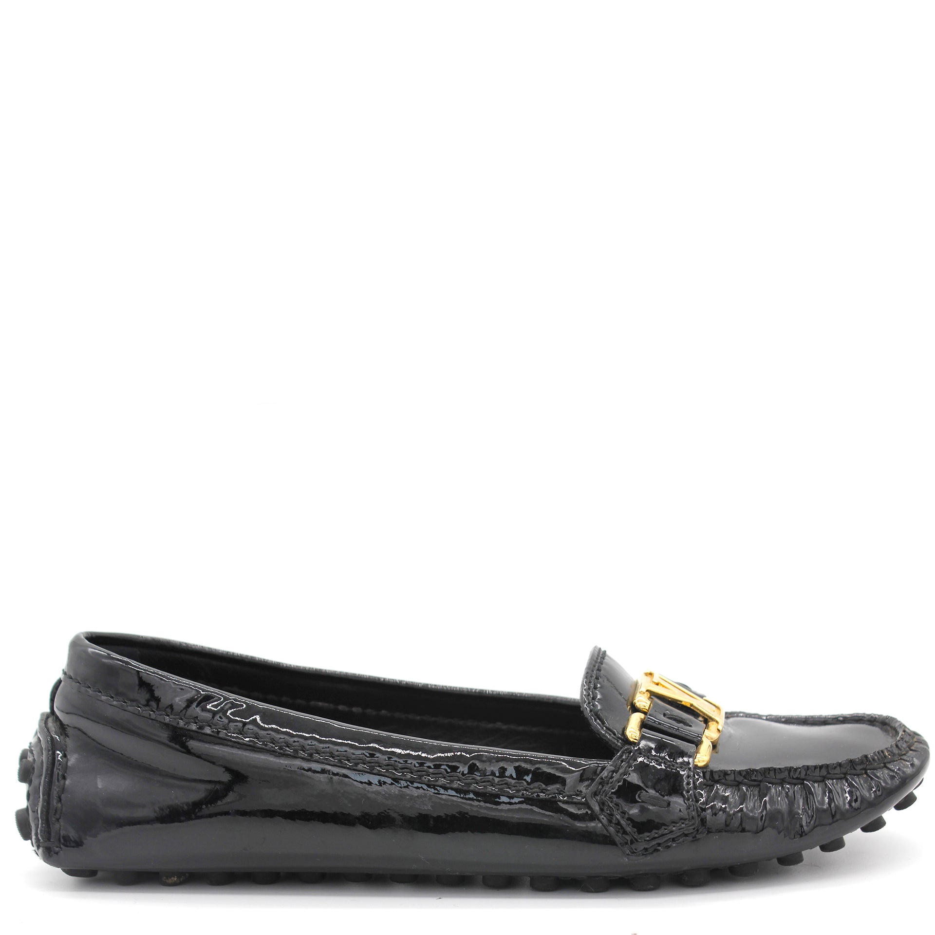 RARE Louis Vuitton EXOTIC LEATHER Moccasin Loafer Black size 9 US