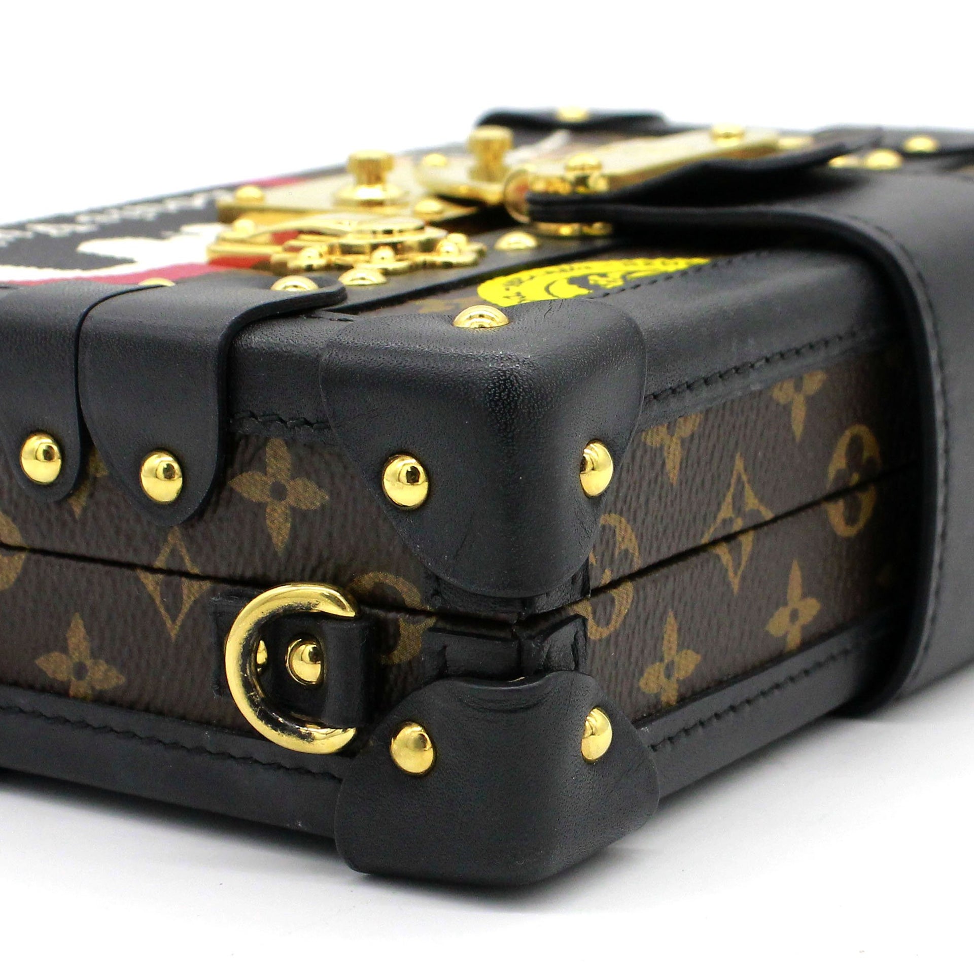 Louis Vuitton Limited Edition Leather World Tour Petite Malle Bag