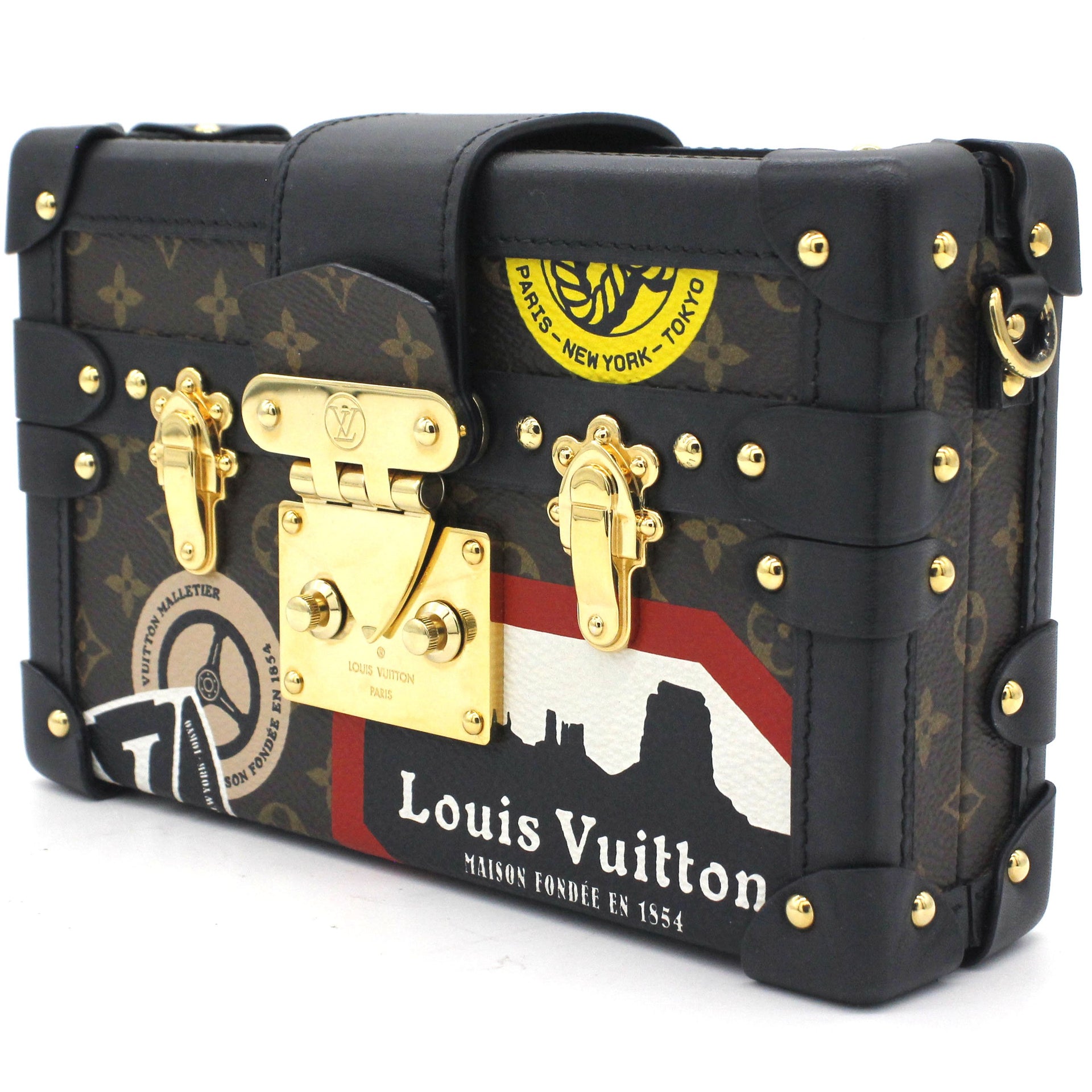 Louis Vuitton Petite Malle Handbag Limited Edition Since 1854