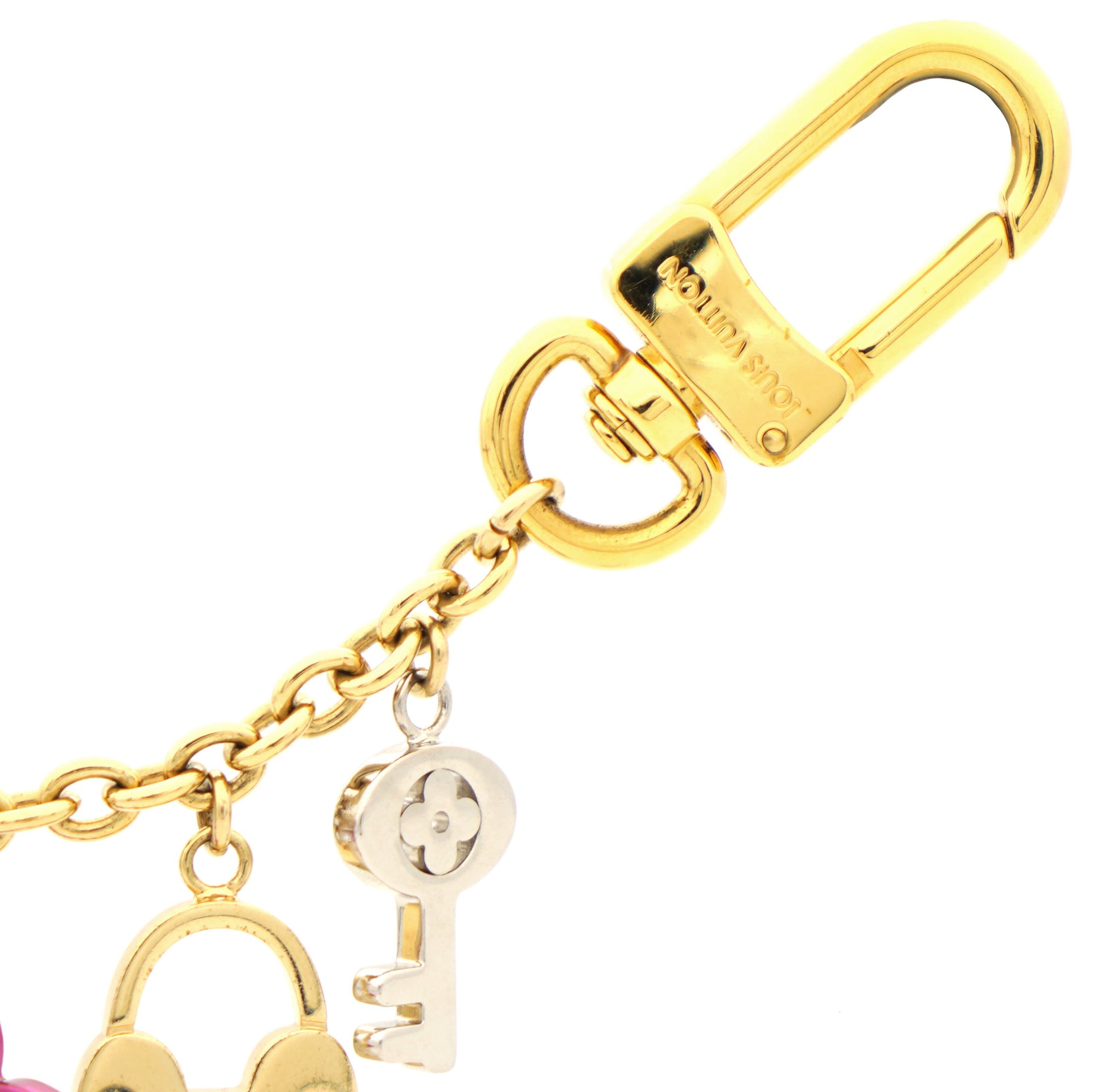 Louis Vuitton Key Holder Key Ring Keychain Gold Bag Charm Free Shipping