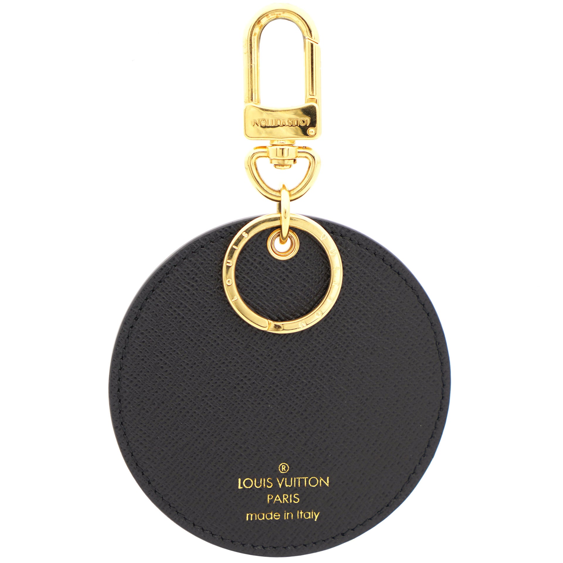 Louis Vuitton Bird Motif Multicolor Leather Circular Key Chain / Bag Charm  Louis Vuitton
