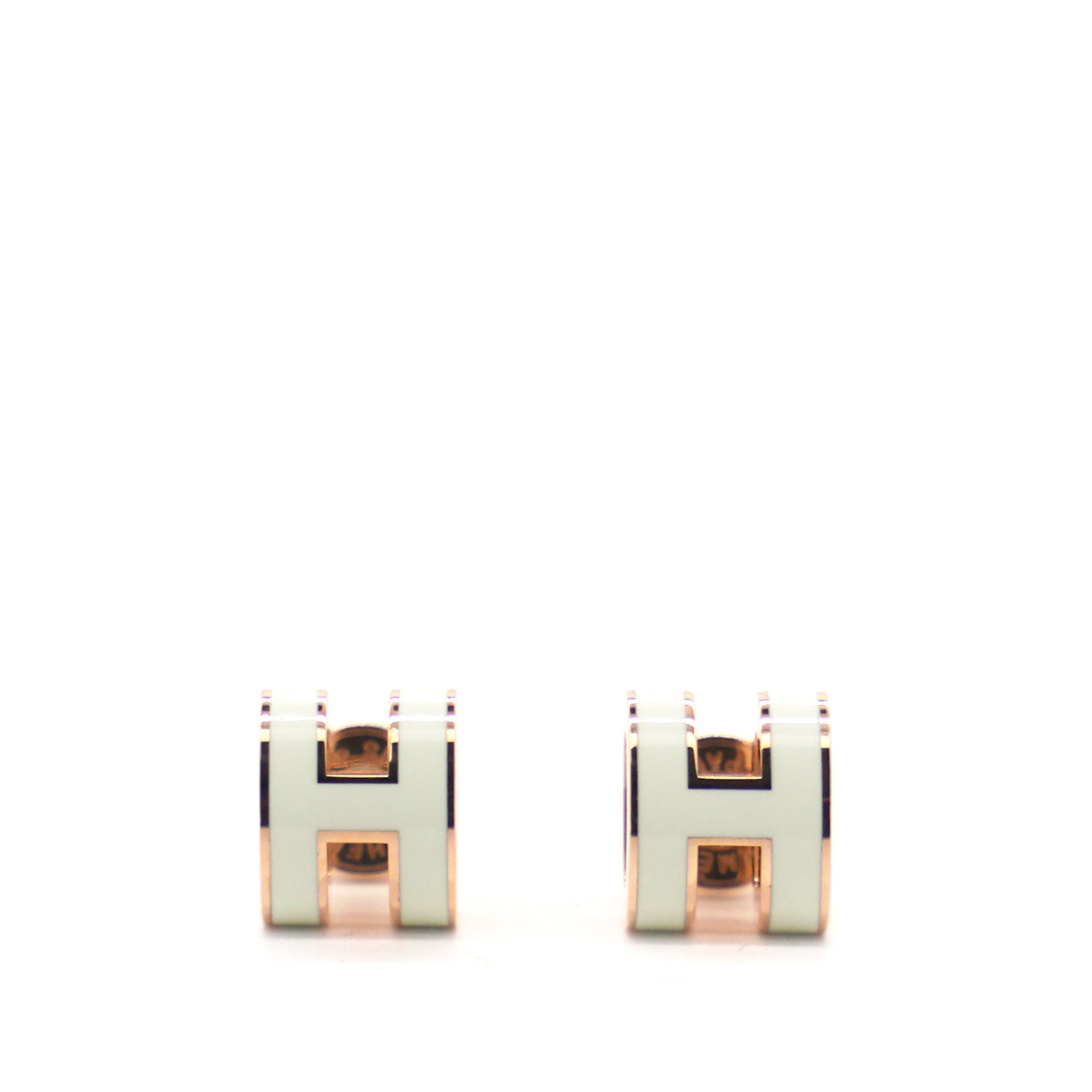 Lacquered Pop H Mini Earrings Vert Fizz